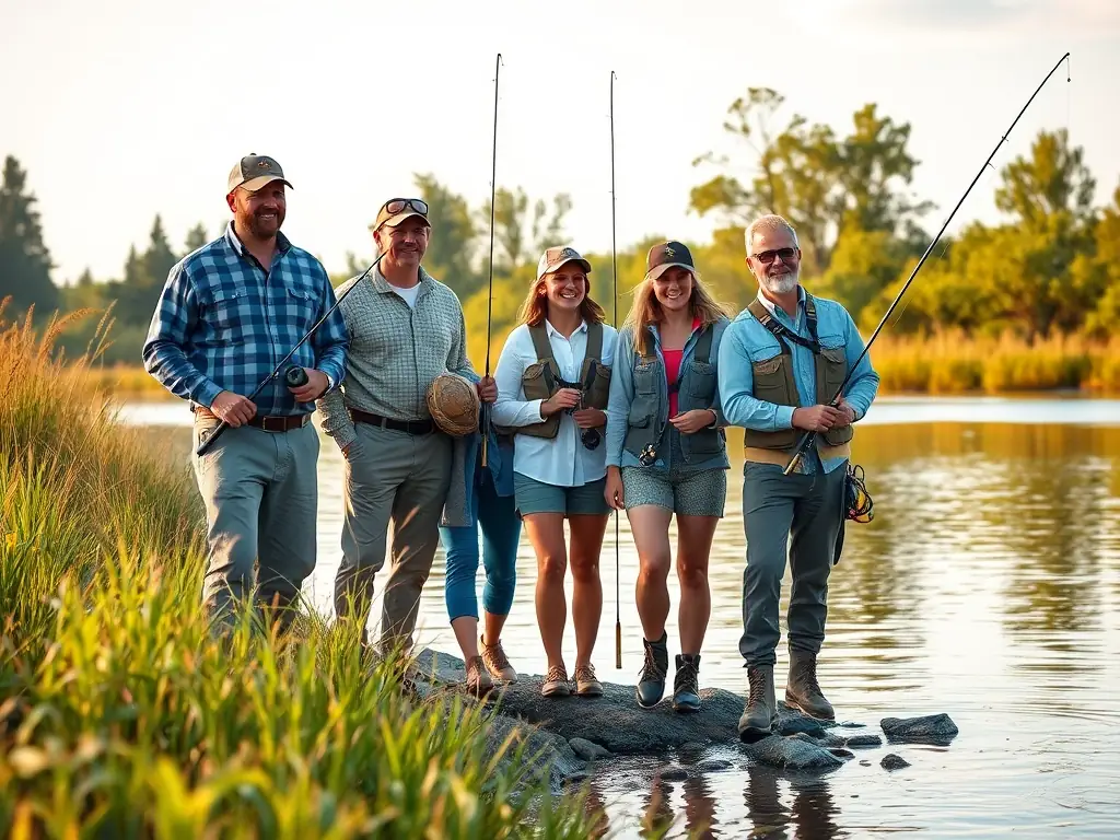 Anglers participating in a TPP12-organized angling event, showcasing various fishing techniques and strategies.